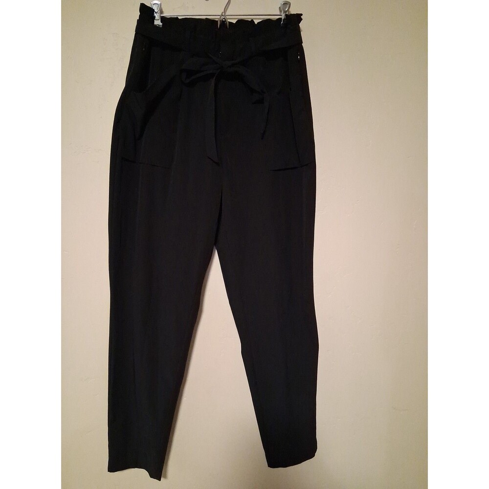 Modern Ambition Bag Waist Pants Womens Casual Career Black Size L Preppy Minimal